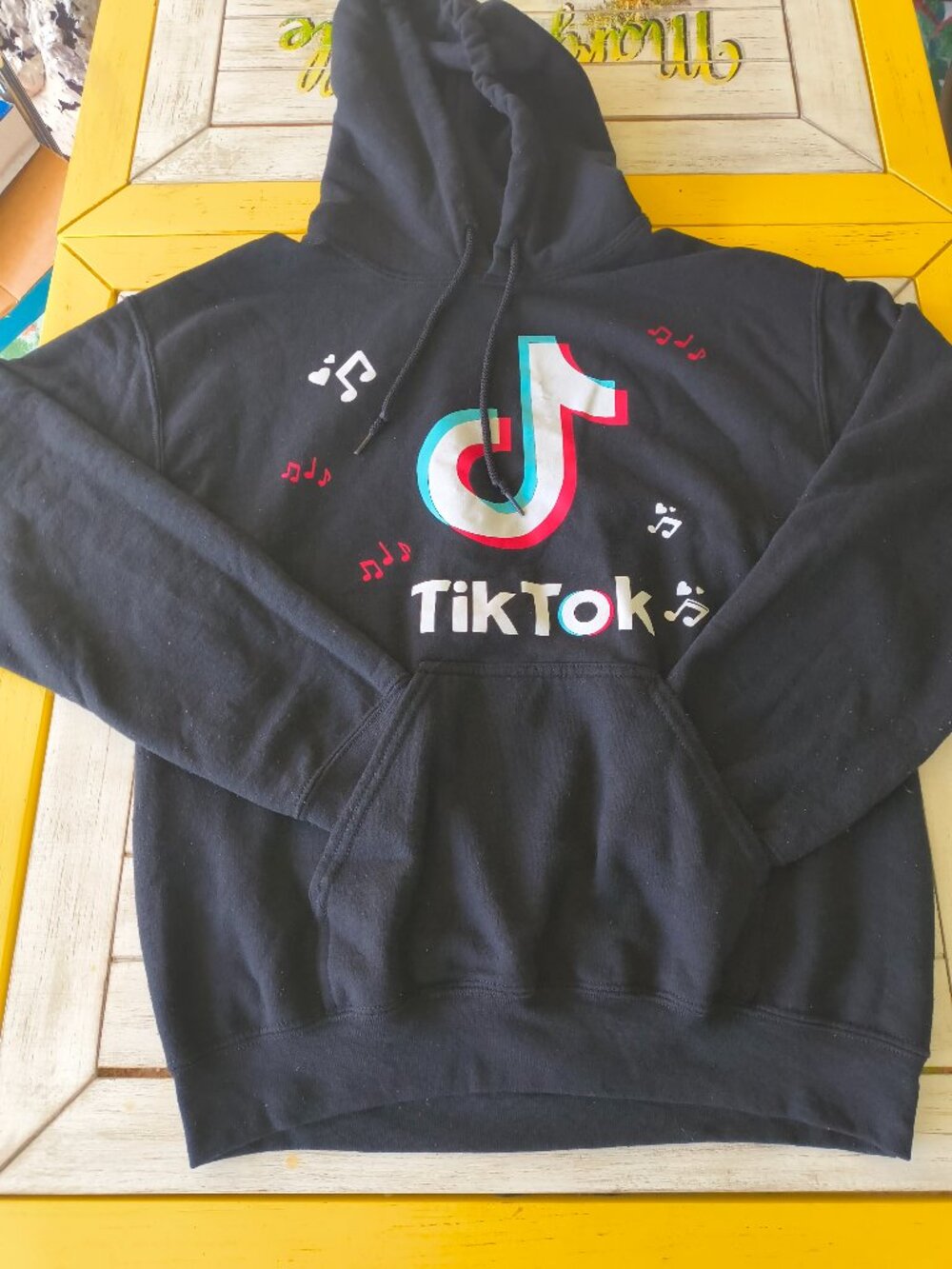 Handmade Tik Tok themed pullover gender-neutral hoodie
